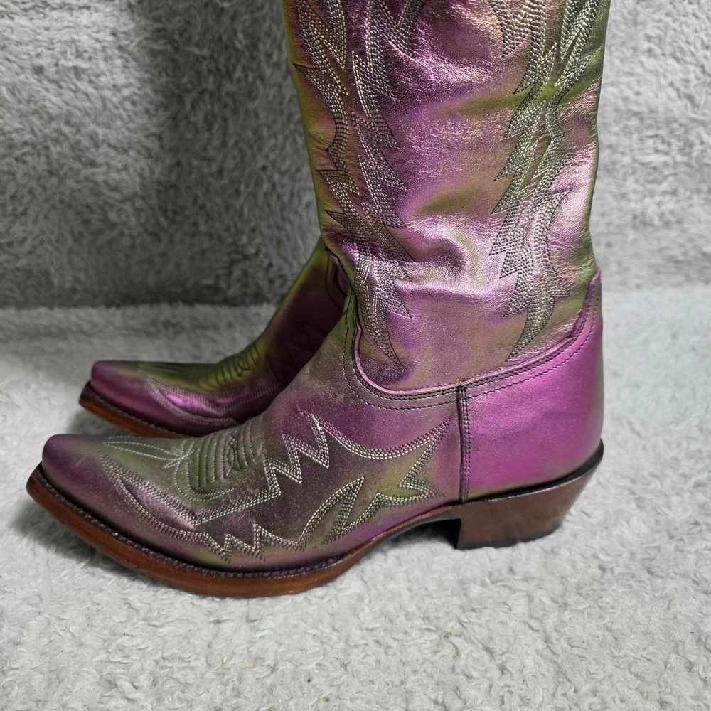 Old Gringo Mayra Bis Prisma Iridescent Cowboy Boots Snip Toe 7B NEW - Picture 2 of 13